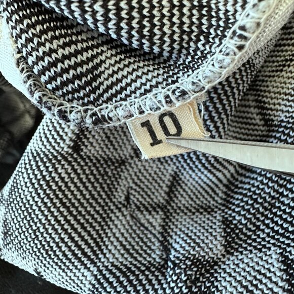 Goldworm Vintage 60s Mini Dress Black White Knit Polyester Size 10 Mod Retro - Picture 5 of 11